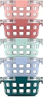 Vista 8 de Ello Duraglass Refresh - Juego de 3.4 tazas divididas para preparación de comidas, 10 unidades, paquete de 5, recipiente de almacenamiento