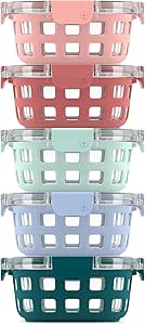 Ello Duraglass Mixed Meal Prep Sets Leak-Proof Glass Food Storage Containers with Silicone Sleeves and Airtight BPA-Free Lids, Dishwasher, Microwave, and Freezer Safe
