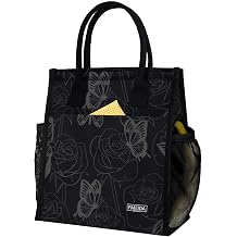 Fmeida Insulated Lunch Bag Women, 9L Large Lunch Bags with Multiple Pockets, Reusable Thermal Cooler Tote for Work, Office, Picnic, Travel | Hook and Loop Closure, Butterfly