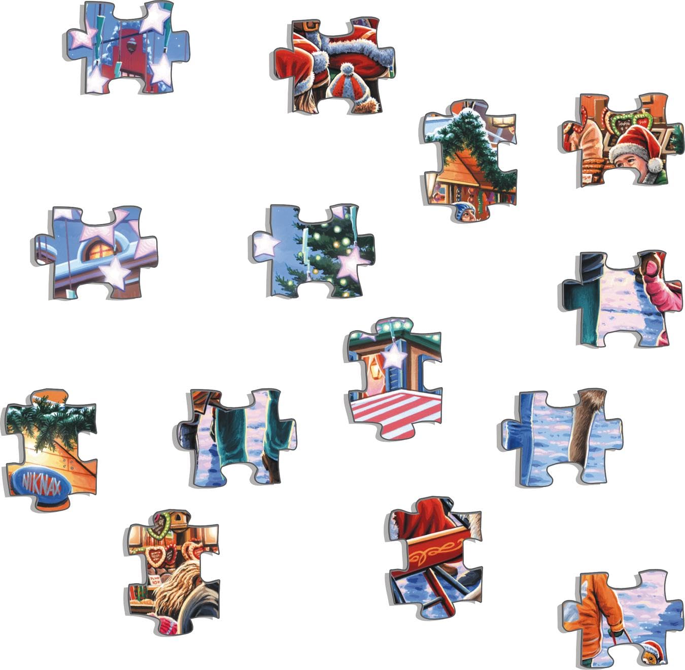 Larsen Puzzles EA3, Christmas Market 140-Piece Jigsaw Puzzle, Festive Family Activity for Kids & Adults - Image 3