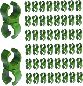 50Pcs Garden Stake Connectors 16mm Plastic Tent Pole Clips for Greenhouse Frames, Flower Support, Grow Tent Setup, Plant Stakes, Gardening Structures.