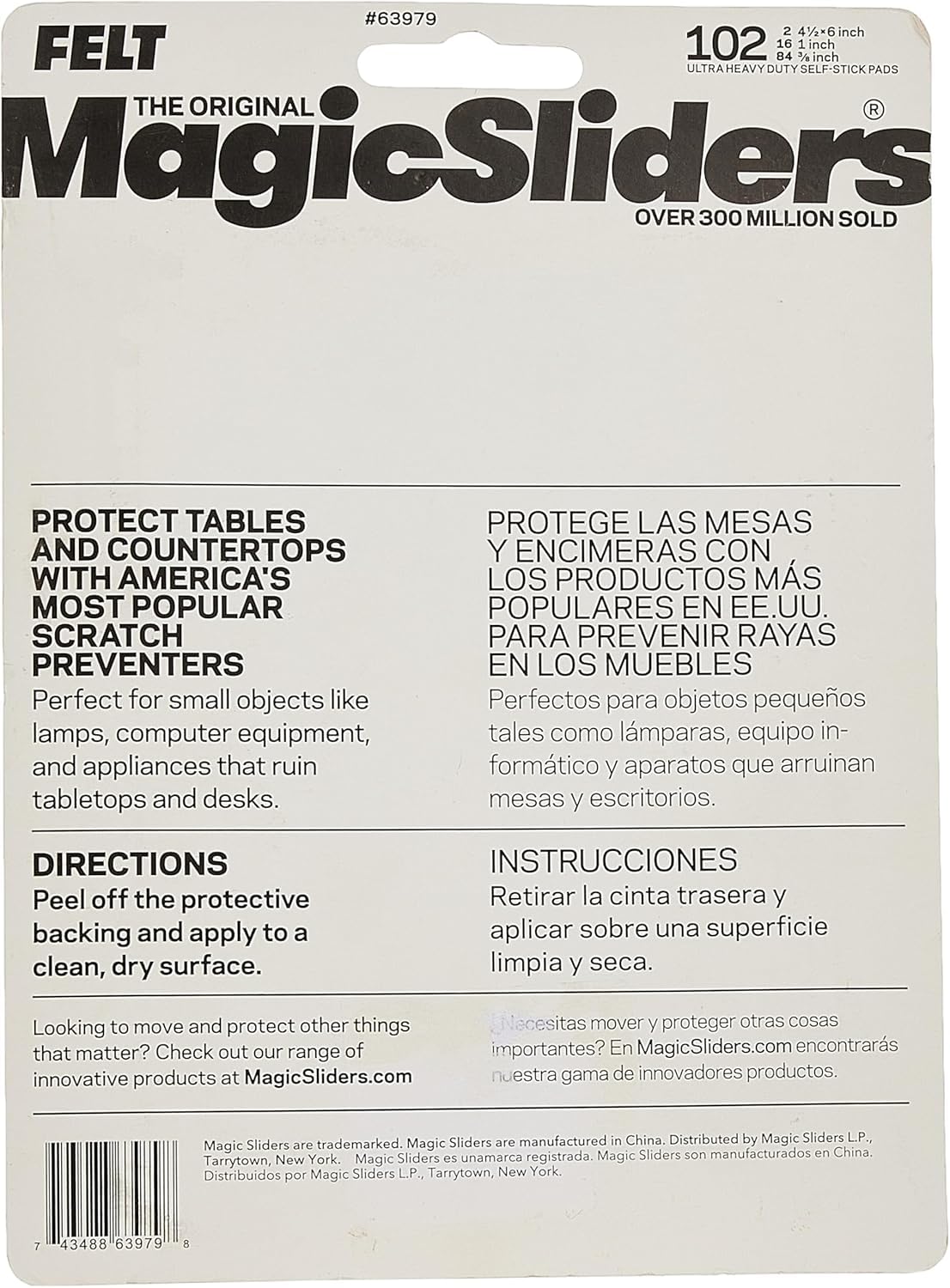 MAGIC SLIDERS L P 63979 Oat Felt Pad assorted Scratches (102 Pack) by Magic Sliders