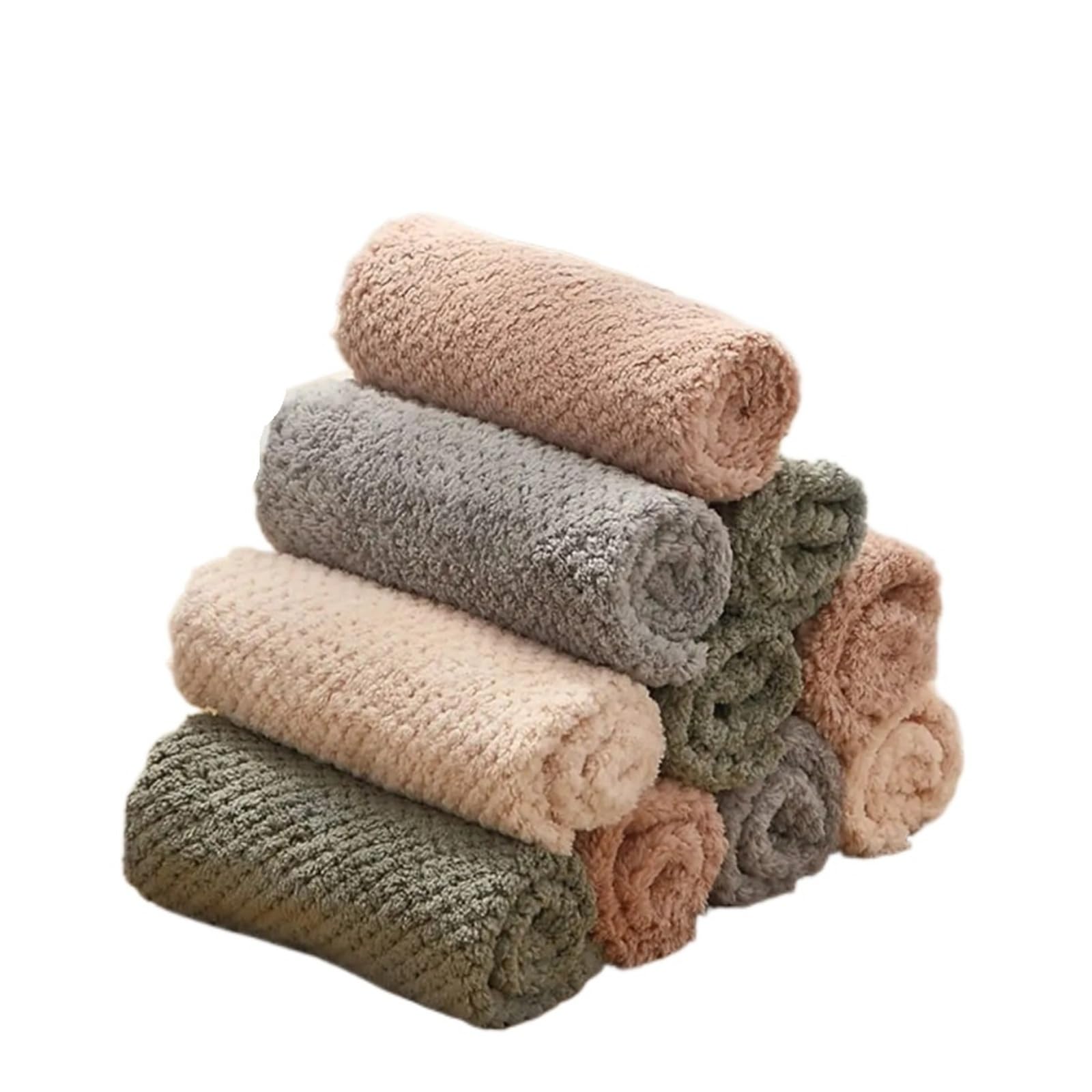 Genérico 8 Uds paños de Cocina Microfibra for súper absorbentes for Lavar Platos paño Limpieza Secado rápido Trapos for el hogar