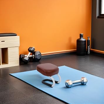 Prayer Bench Meditation Stool Cushioned Seat with Metal Frame Ergonomic Design Non-Slip Legs Comfortable Floor Stool for Yoga Prayer and Home Meditation Practice