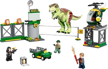 LEGO® Jurassic World™ T. rex Dinosaur Escape Creative Toy Making Set for Kids Ages 76944-4 and Over (140 Pieces)