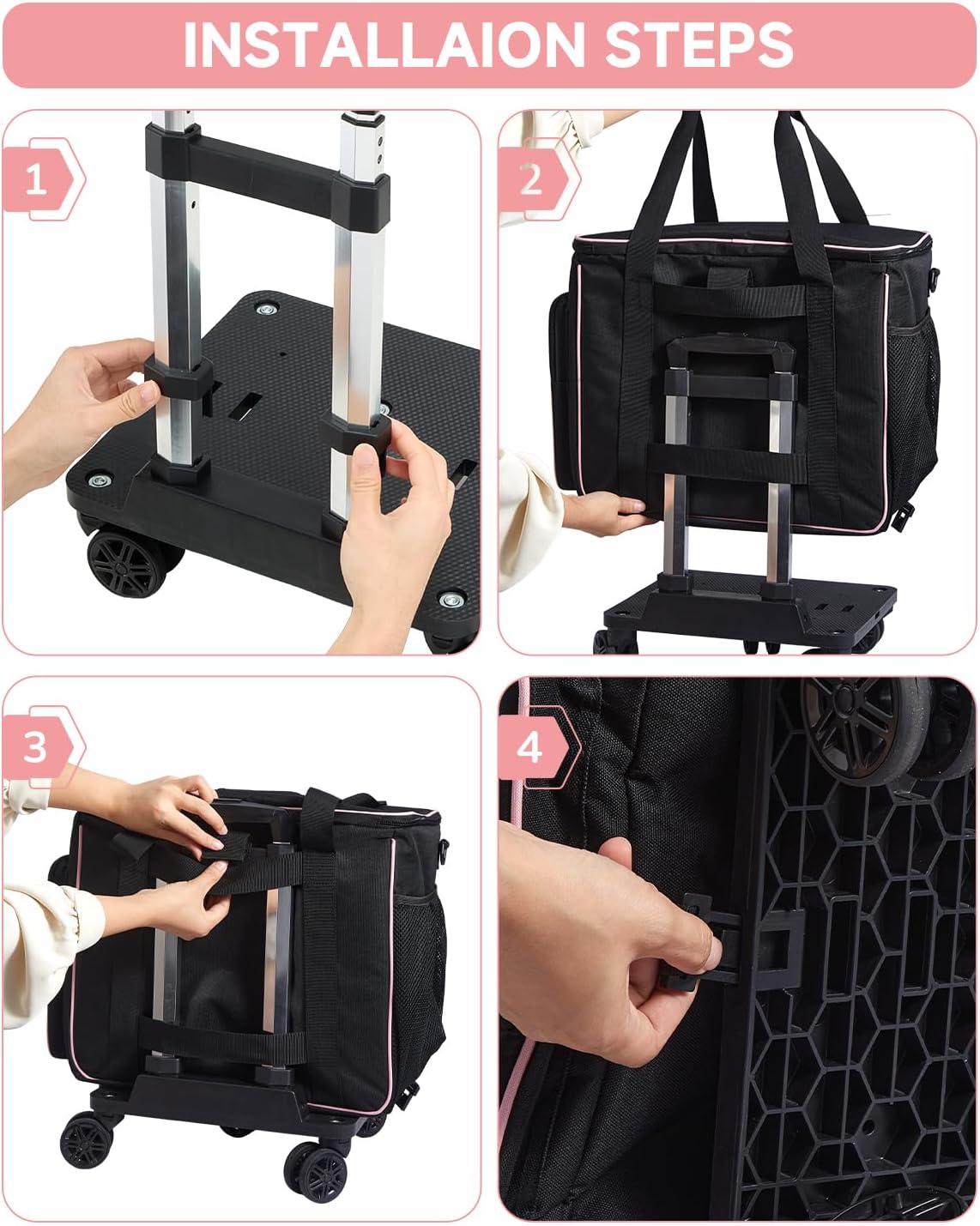 2025 Rolling Teacher Tote Bag with 15.6" Laptop Compartment - Image 7