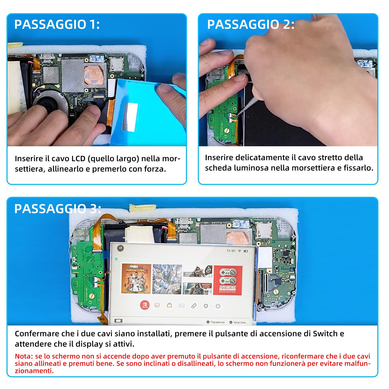 Wigearss Schermo LCD di Ricambio e Kit di Strumenti di Riparazione per Nintendo Switch Lite
