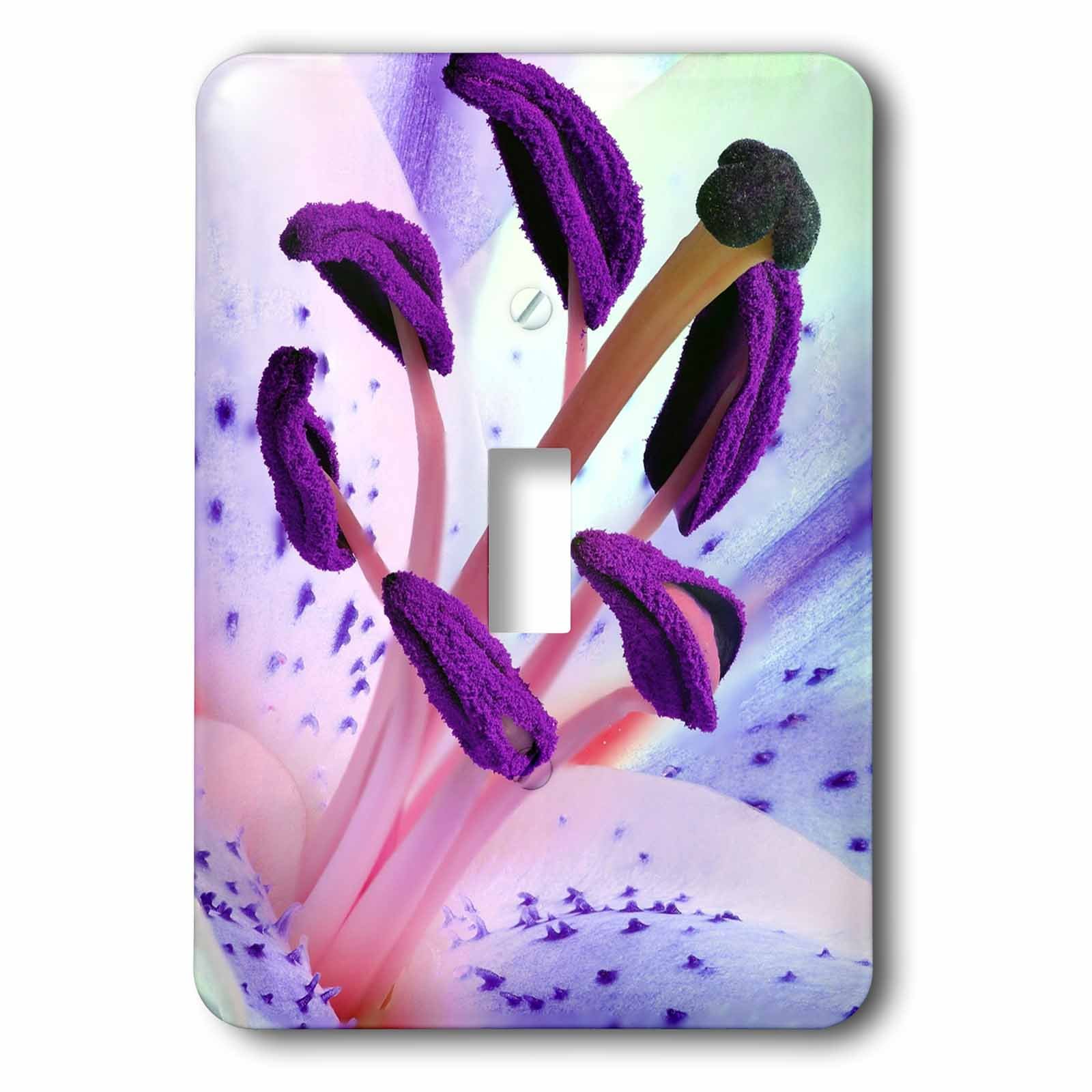 Interrupteur lys violets 3dRose lsp_203858_1 pour remplacer une plaque usee