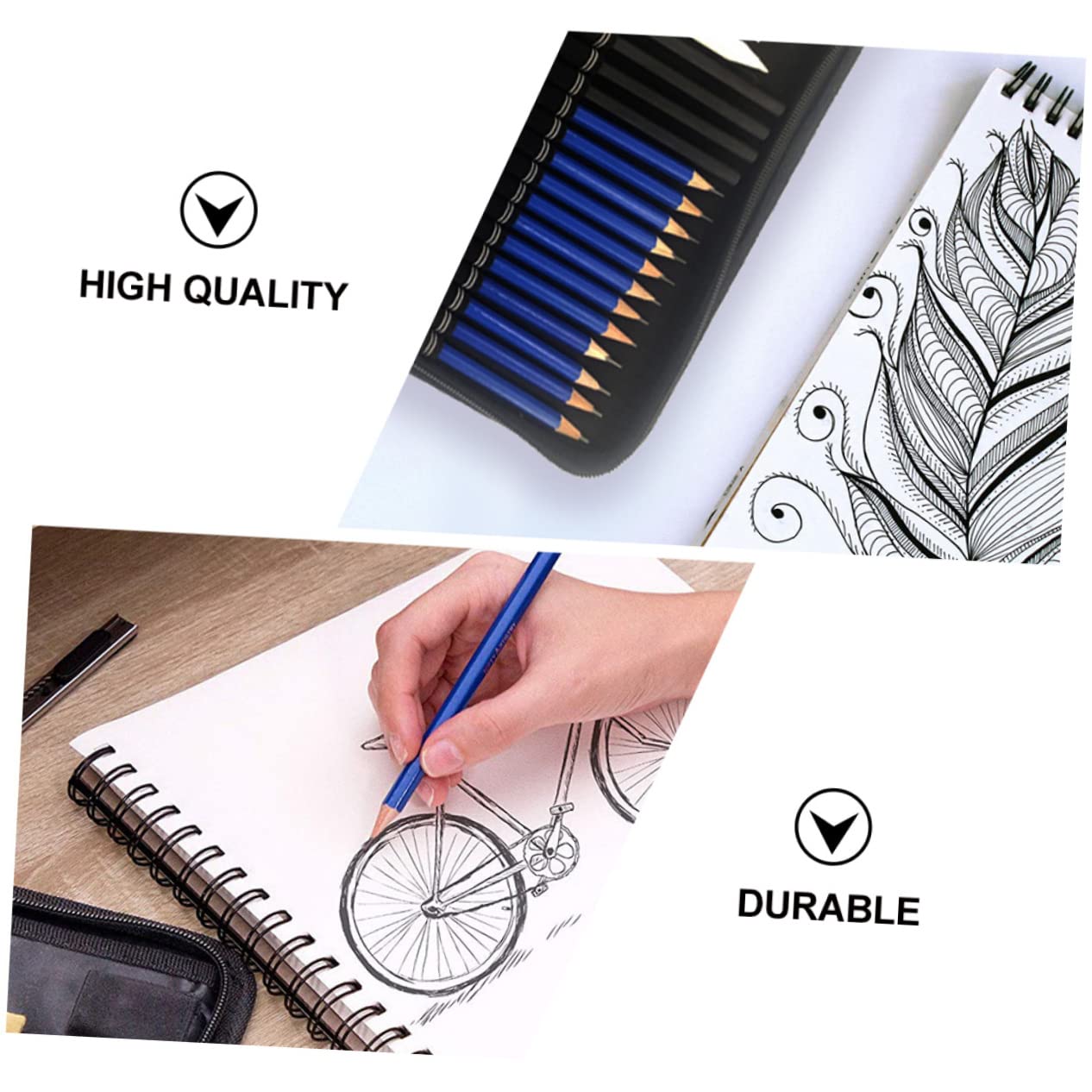 DIYEAH Crayons de Couleur en Bois 72 Pièces pour Dessin et Croquis