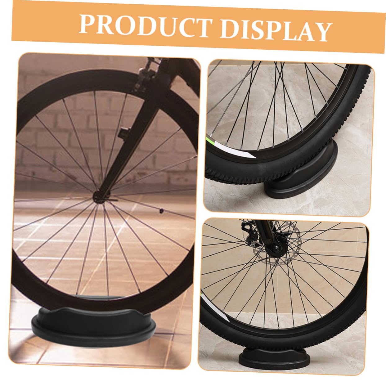 ifundom Bike Trainer Stand Mat Cycling Table Front Wheel Mat for Indoor Riding Front Wheel Block for Exercise