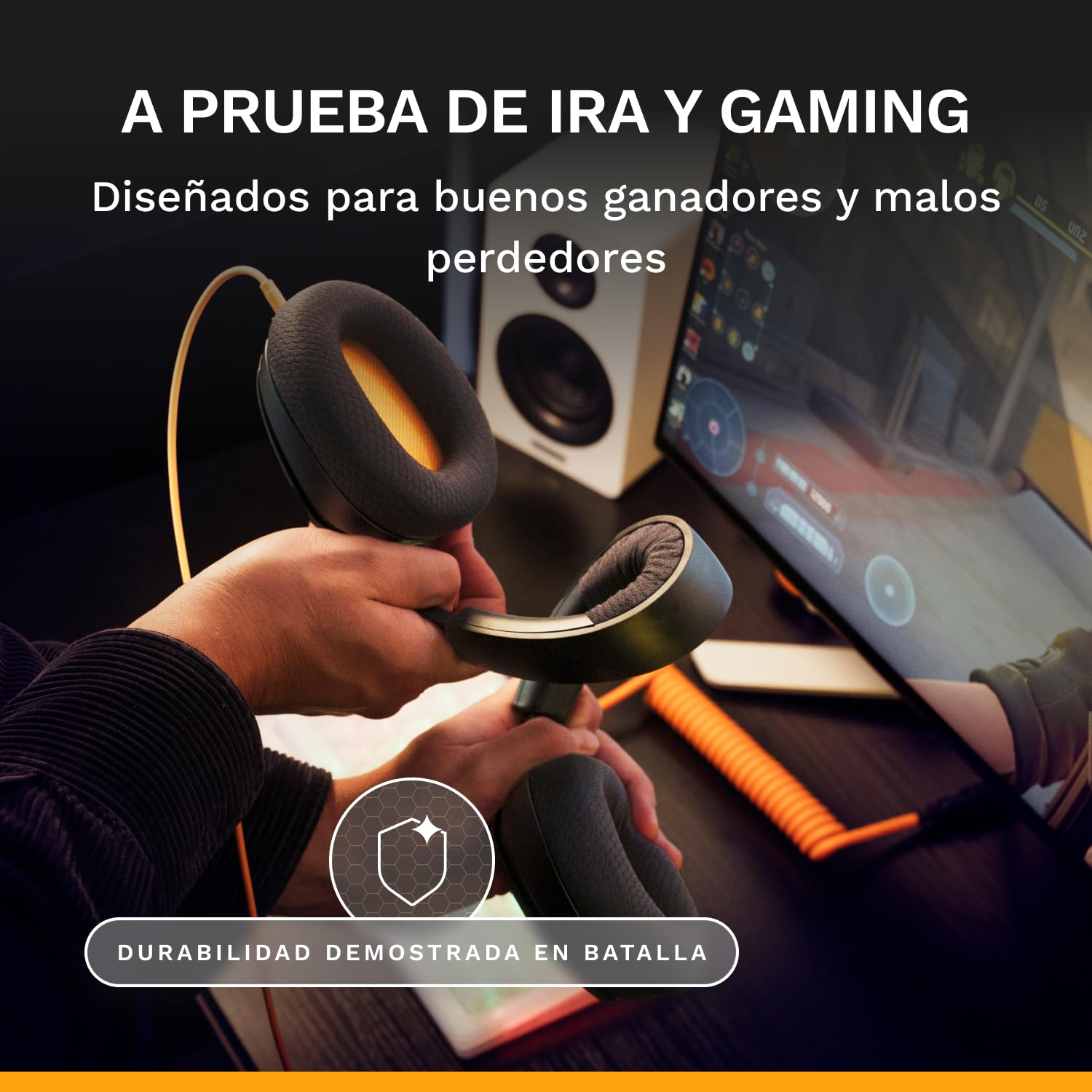 Glorious GHS Eternal - Auriculares de Gaming estéreo para PC, PS5, PS4, Xbox y Switch - Altavoces Ajustados únicos, Micro extraíble y Ajustable de 3.5 mm - Comodidad Duradera día y Noche - Negros