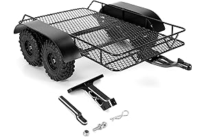 INJORA Metal Hitch Mount Trailer for Axial SCX24
