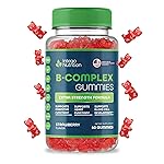 INTEGO NUTRITION Vitamin B Complex Gummies for Adults, B Complex Vitamin Supplement for Women and Men, B Vitamins Complex Gummies for Energy and Brain Health, Natural Strawberry Flavor, 60 Count