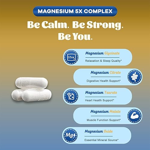 Miniatura 4 de Conjunto de suplementos de glucosamina condroitina MSM y complejo de magnesio, 2 botellas individuales Complejo de glucosamina y complejo de