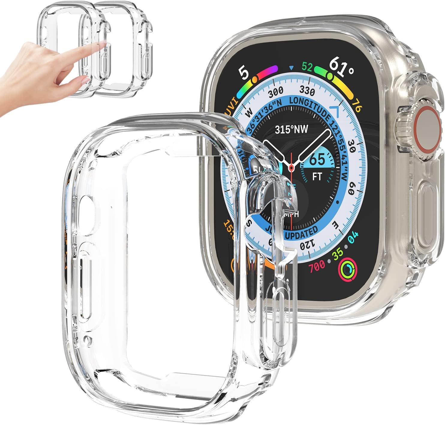 Penom Case for Apple Watch Screen Protector Series 3 2 1 42mm, Ultra Thin Clear iWatch 42mm Screen Protector with Full Protection TPU Cover