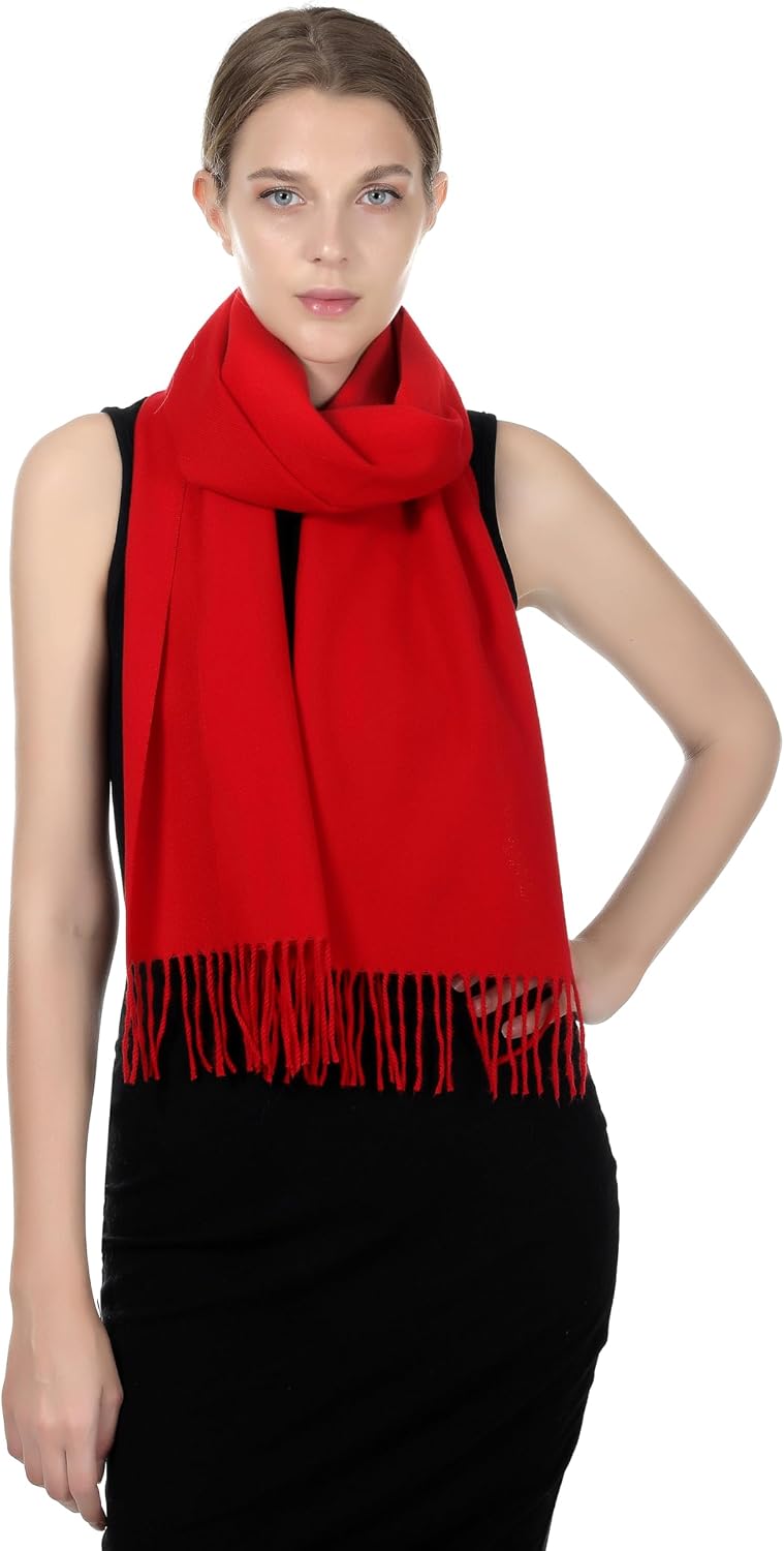 TZ Promise Unisex Winter Scarf Solid Color Cashmere Feel Long Warm