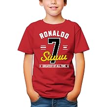 Ronaldo Greatest of All Time Youth T-Shirt | #7 Siu Goat Soccer Tee | Fan Gift for Boys & Girls