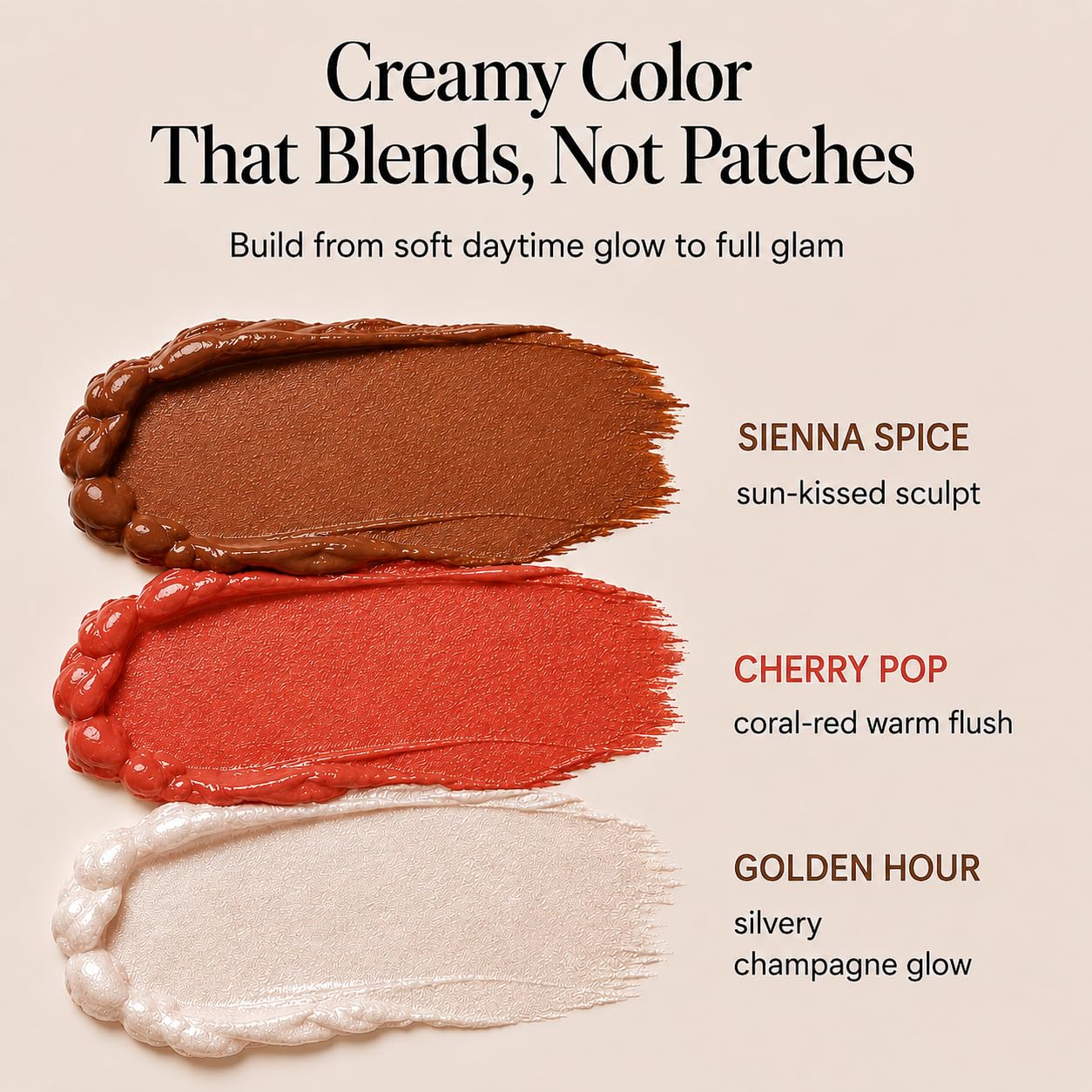 Cream Contour Stick Set – Blush, Bronzer & Highlighter Trio | Hydrating, Buildable, High-Pigment Makeup with Shea Butter & Vitamin E | Phoenix Beauty Gift Set (Luminous)