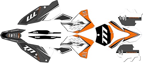 Miniatura 8 de Kit de gráficos para KTM ENDURO 2-STROKE 200 XC-W, 250 XC-W y 300 XC-W (2008-2011) Razor Series Smoke 21 Mil - Adhesivo para moto Dirt Pit Bike