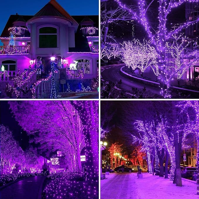 Image of Lexton 40 LED Decorative String Light | Plug Sourced | Suitable for Indoor & Outdoor Decorations, Diwali, Christmas, Wedding, Party, Lawn, (Pack of 50, Purple)