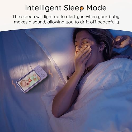 Miniatura 8 de BOIFUN Cámara adicional para bebés específicamente compatible con el monitor de bebé Baby2TM, cámara de 360 con luz nocturna, seguimiento