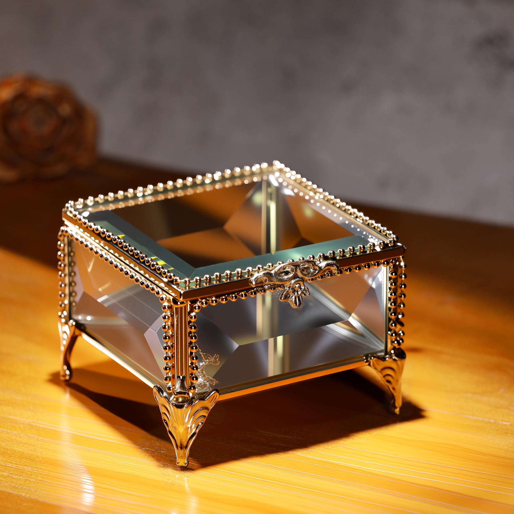 * vintage Jewelry box ✵ * 硝子の ジュエリーボックス vintage Jewelry box ✵ * 硝子の ジュエリーボックス