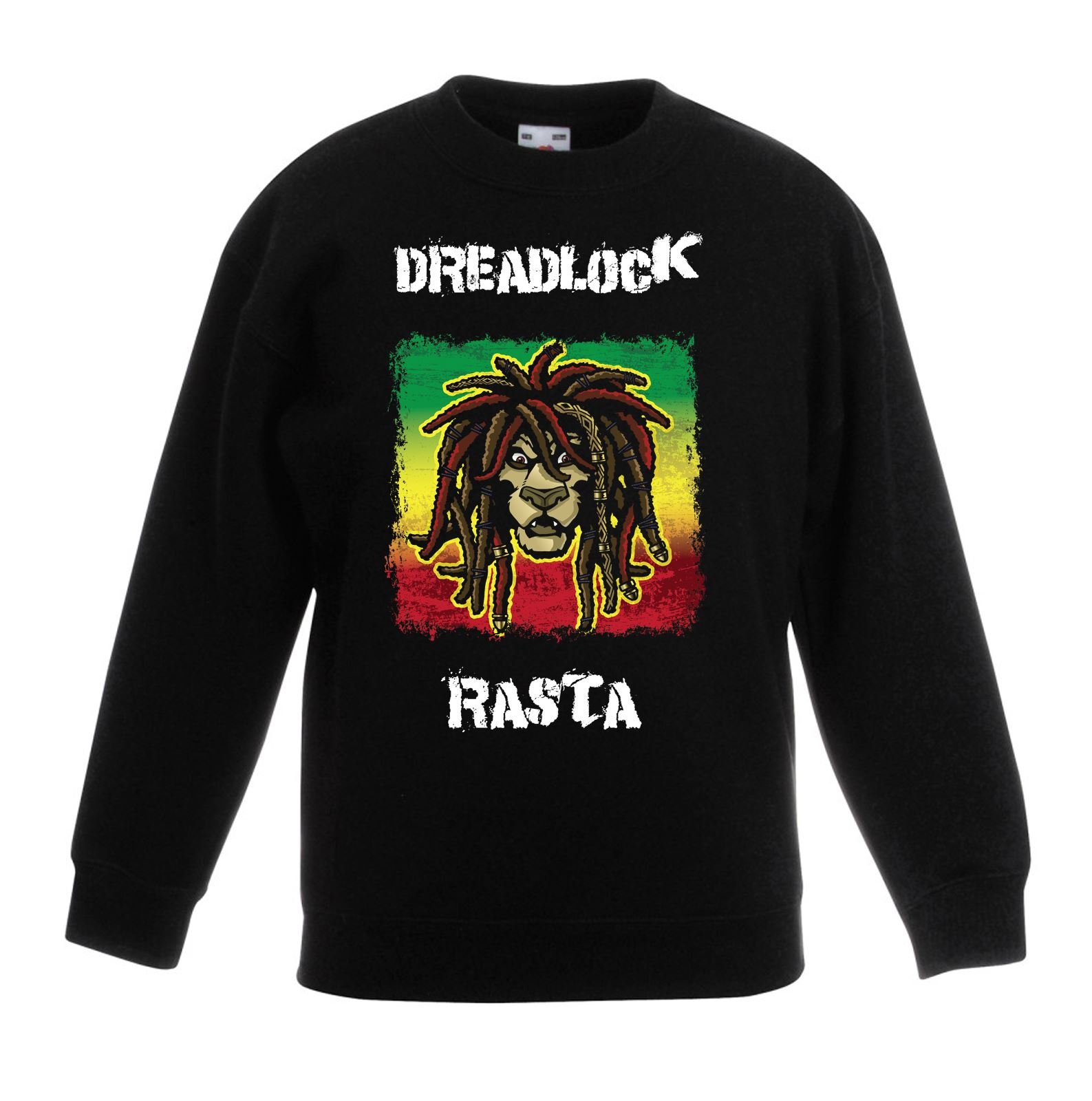Tribal T-Shirts Boys Dreadlock Rasta Reggae (7-8, Black)