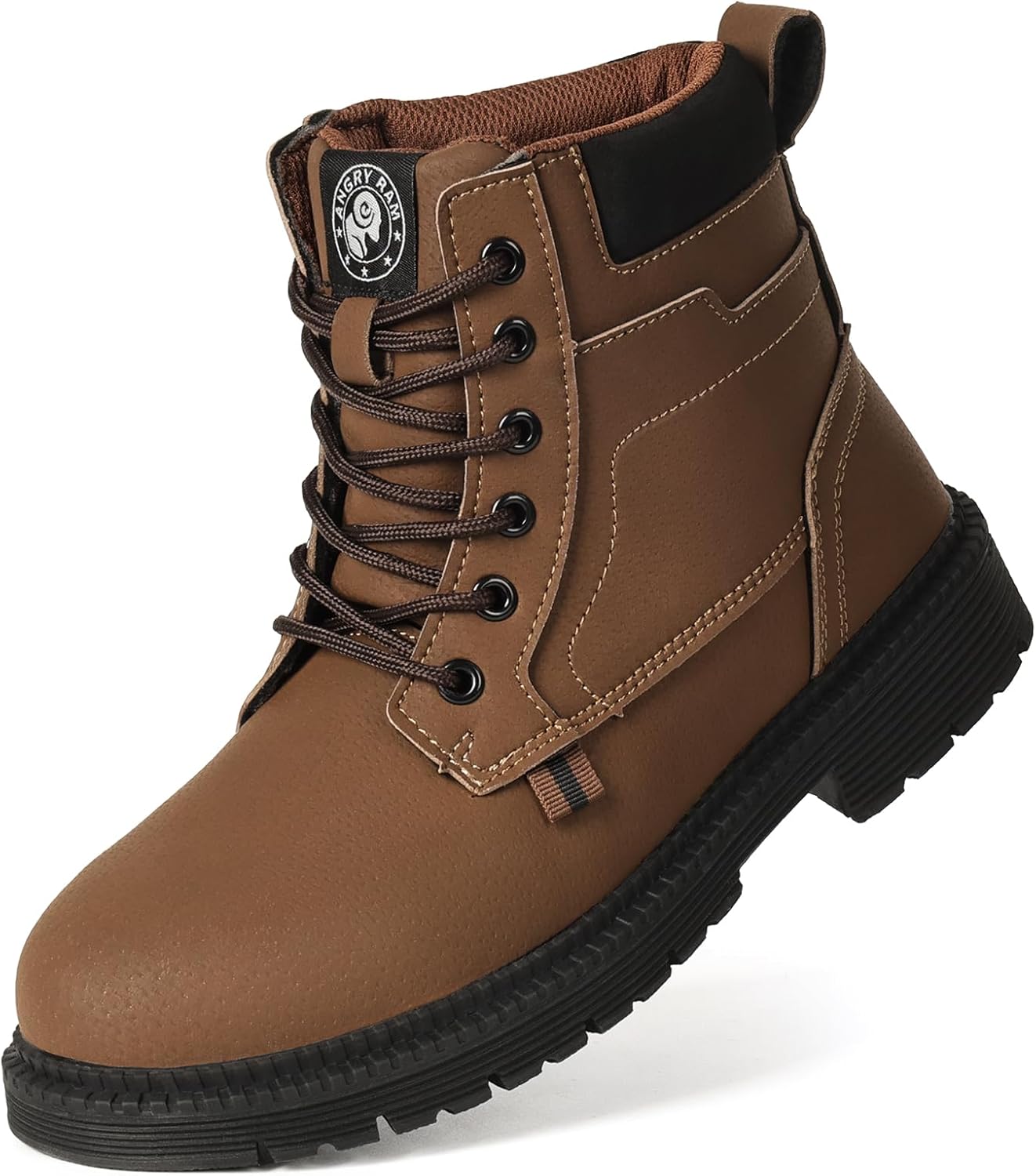 ANGRYRAM Steel Toe Boots for Men Women Comfortable Waterproof Construction Work Boots for Men Women Slip Resistant Lightweight Safety Shoes Botas de Trabajo Seguridad para Hombre