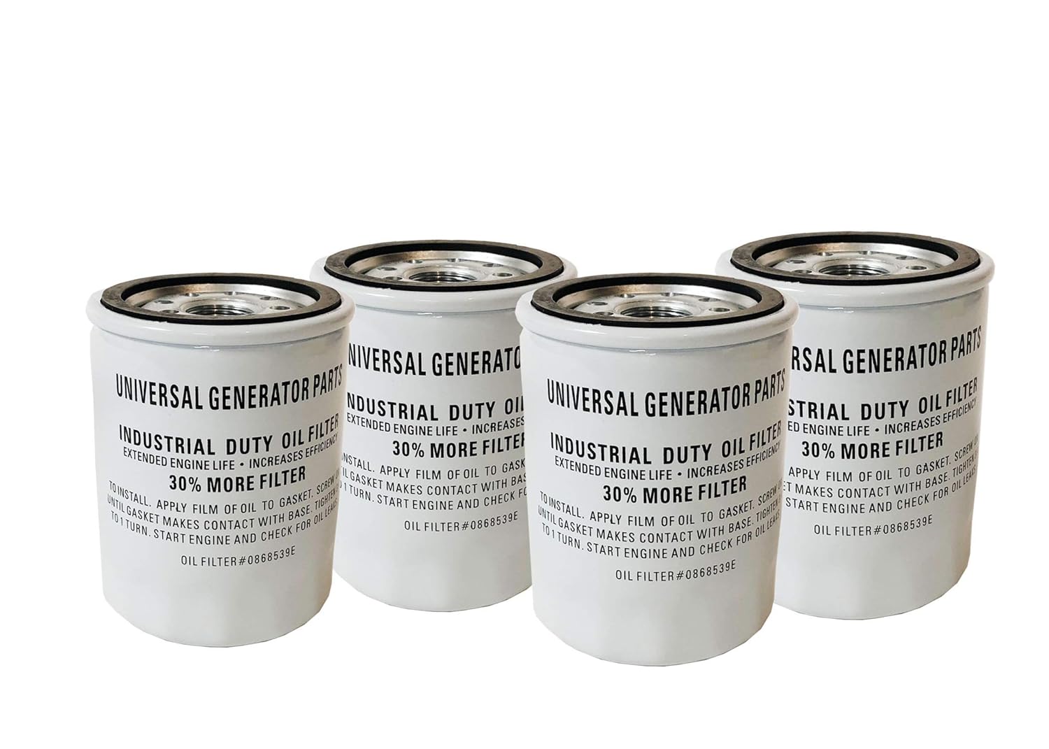 Universal Generator Parts Replacement Extended Life Oil Filter for 070185E and 070185ES (4 Pack