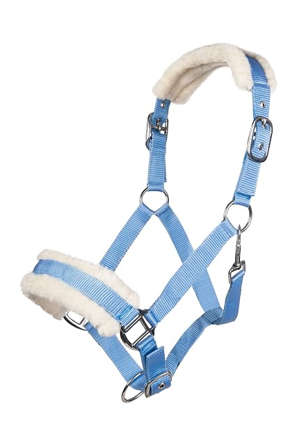 HKM Bischofshofen Cabezada con forro de peluche Azul Claro Cob