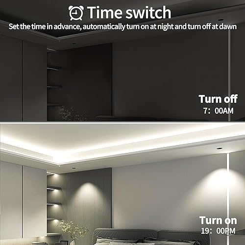 Miniatura 7 de COB Tira de luces LED 6000K 65.6ft DC 24V regulable blanco flexible luz de cinta LED para dormitorio, con control remoto y aplicación, luces de