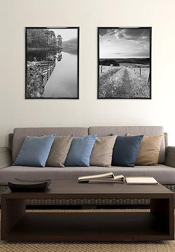 Miniatura 5 de MCS Trendsetter - Marco para póster para colgar en la pared, grande, negro y de alto brillo, para colgar fotos y grabados artísticos vertical u