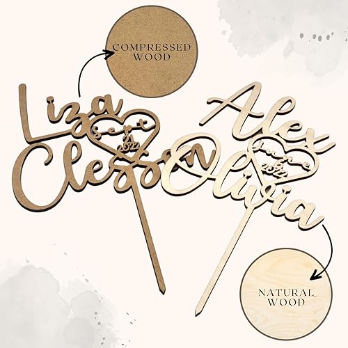 Miniatura 4 de Decoración para tartas de boda, decoración para tartas de boda, novia y novio, adorno para pastel personalizado, personaliza tu propio aniversario