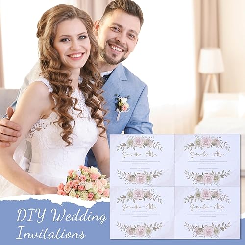 Miniatura 5 de Satinior 400 tarjetas postales para impresoras láserinyección de tinta de 8-12 x 11, 4 por página, tarjetas de visita imprimibles en blanco con