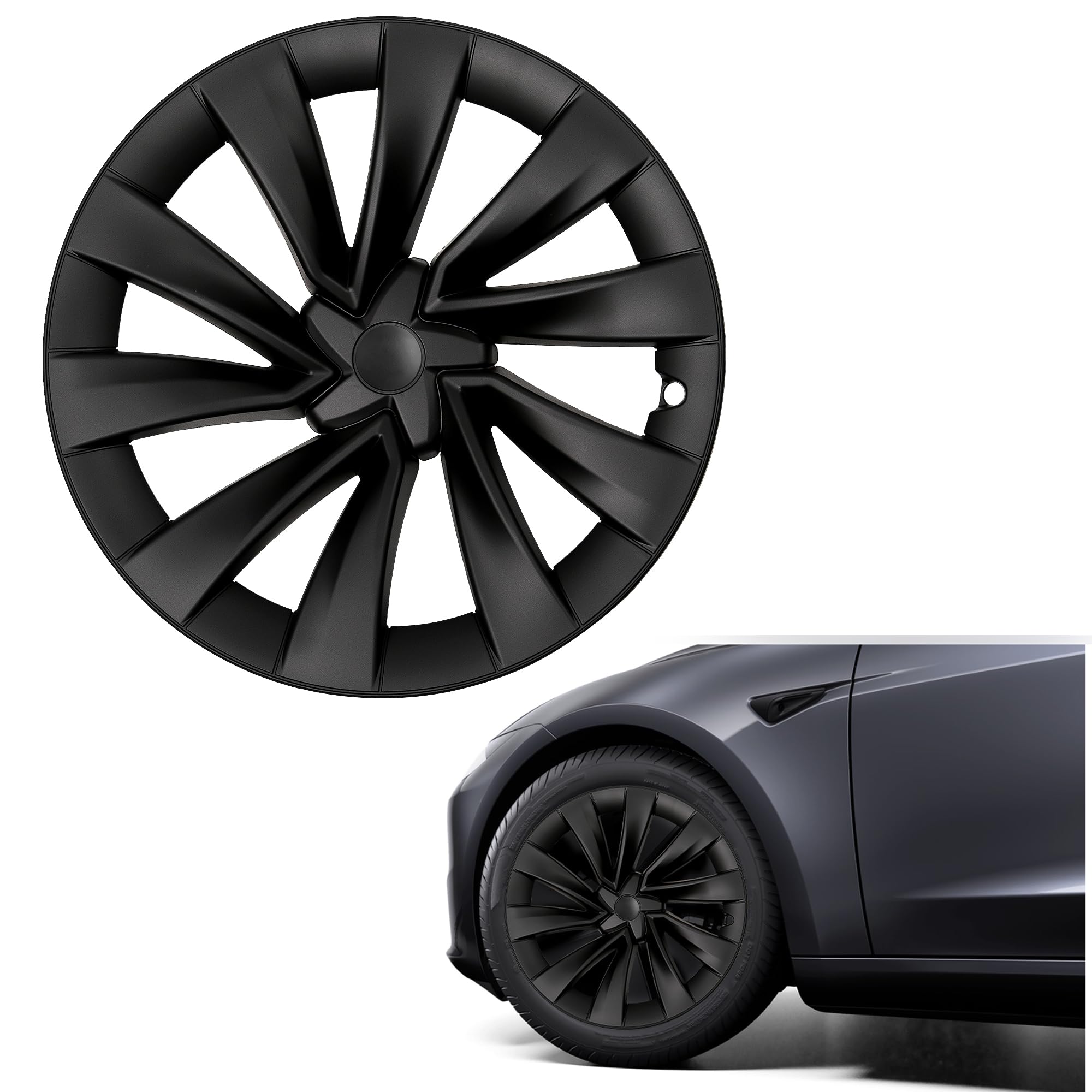 Photo 1 of 19 Inches Wheel Covers for 2025 2026 Tesla Model Y Juniper, Hub Protection Accessory, Replacement for Tesla Model Y 2025 Rim Protector, ABS Hubcaps 1-Piece