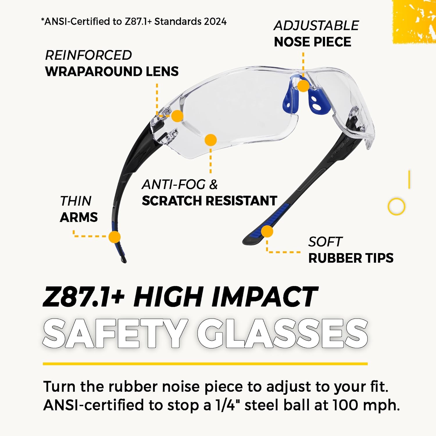 TradeSmart All-in-One Shooting Ear Protection - Comfort+ NRR 28 Earmuffs, Glasses & Earplugs + Carry Case - Image 4