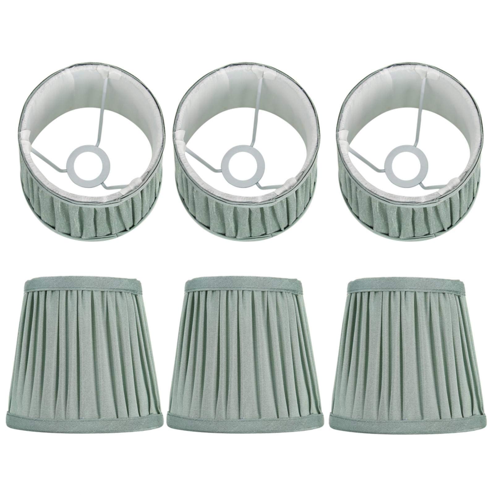 6 STKS Lampenkap, Moderne Woondecoratie Stoffen Lampenkappen, Nordic Simple Art Decor Lichtschaduw voor E14 Wandlamp, Kristallen Kroonluchter, Tafellamp, Vloerlamp (Lichtgroen