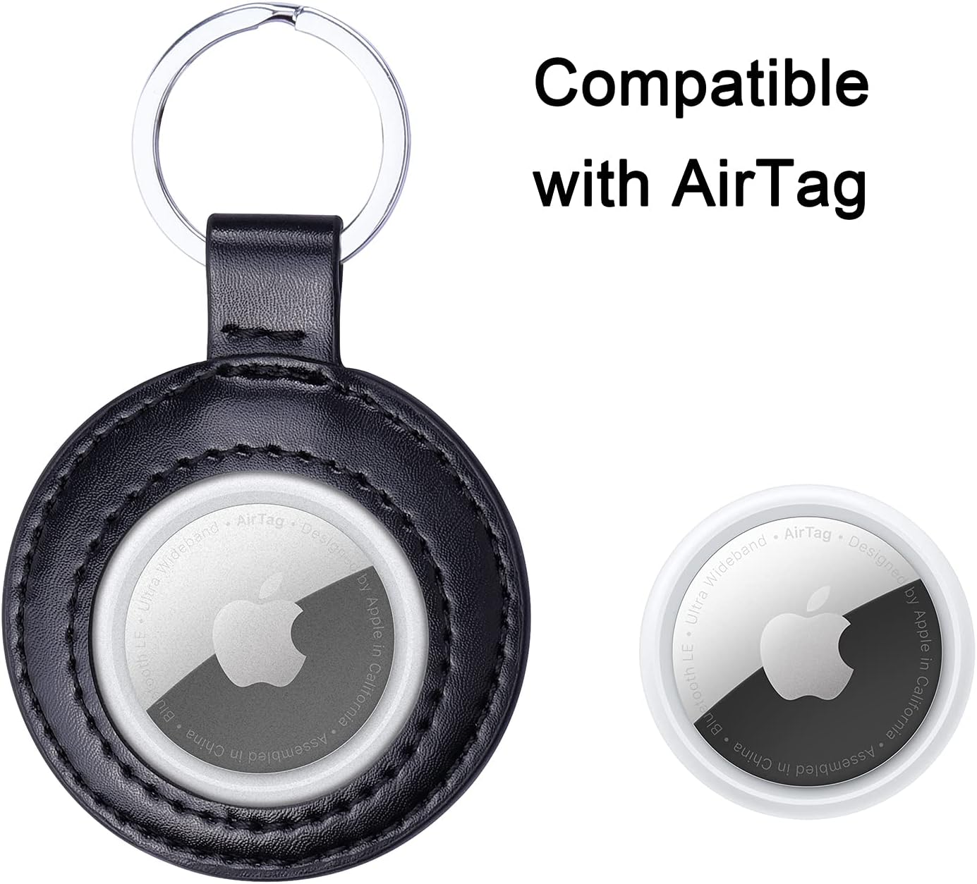 AA 메달리온 표준 챌린지 코인 복구 칩용 WISDOMPRO PU 가죽 코인 홀더 키체인 - 블랙-Freehip.co.kr