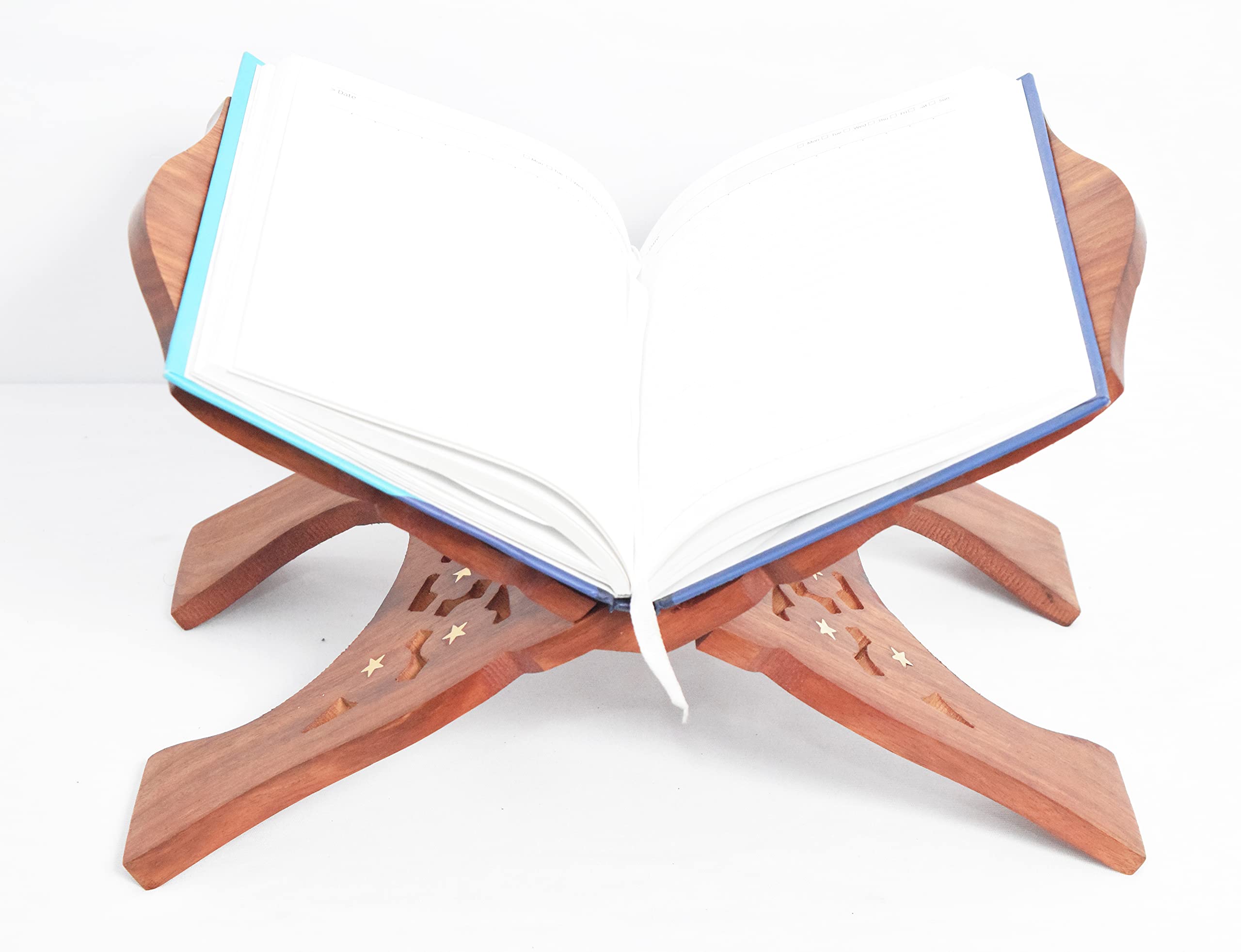 CRAFTCASTLE Sheesham Wood Book Stand/Holder/Rest/Keep for Home/Work Space/Religious Places/Rehal Stand (1st Star 15 inches) 4