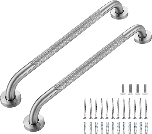 Miniatura 58 de Barras de agarre para ducha, paquete de 2 asas antideslizantes de ducha de 16 pulgadas para ancianos, barra de seguridad para ducha, barras