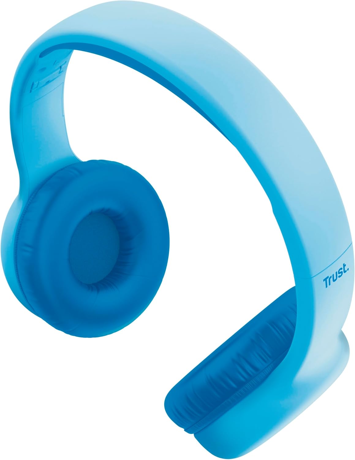 Trust Nouna Children's Headphones with Cable, Volume Limiter (85 dB) for Children from 4 Years, On-Ear Foldable Headset with Microphone, 3.5 mm Jack, Headphones Children with Sticker, Blue