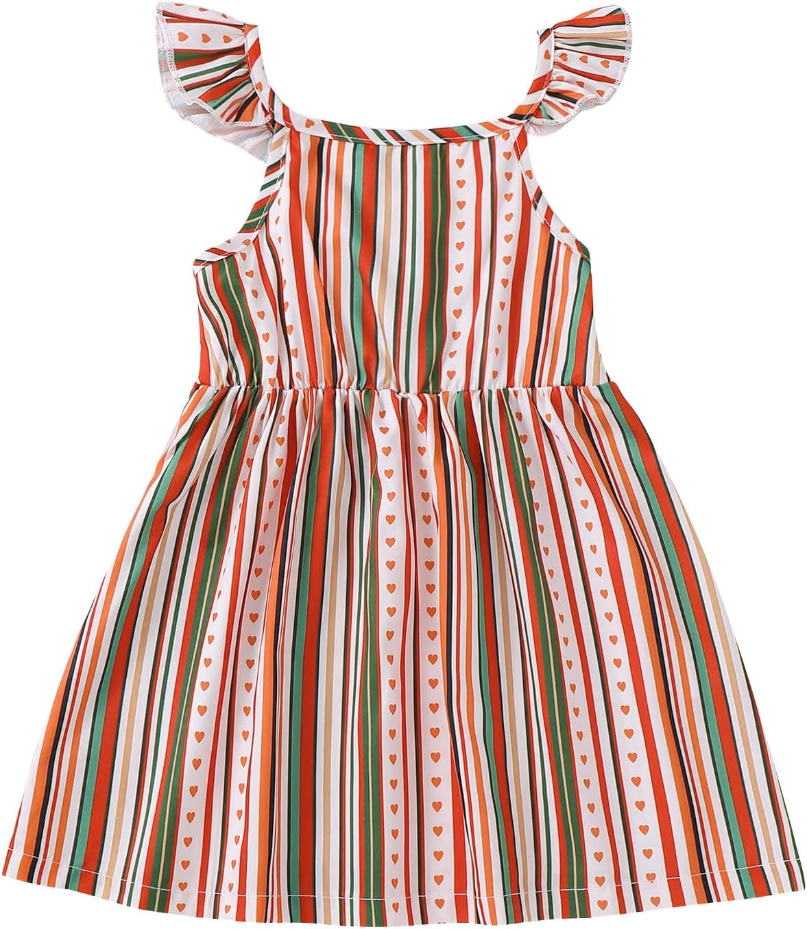 Toddler Girl Dress Little Girl Clothes Ruffle Sleeveless Multipack Floral Flamingo Striped Summer Spring Casual Dresses