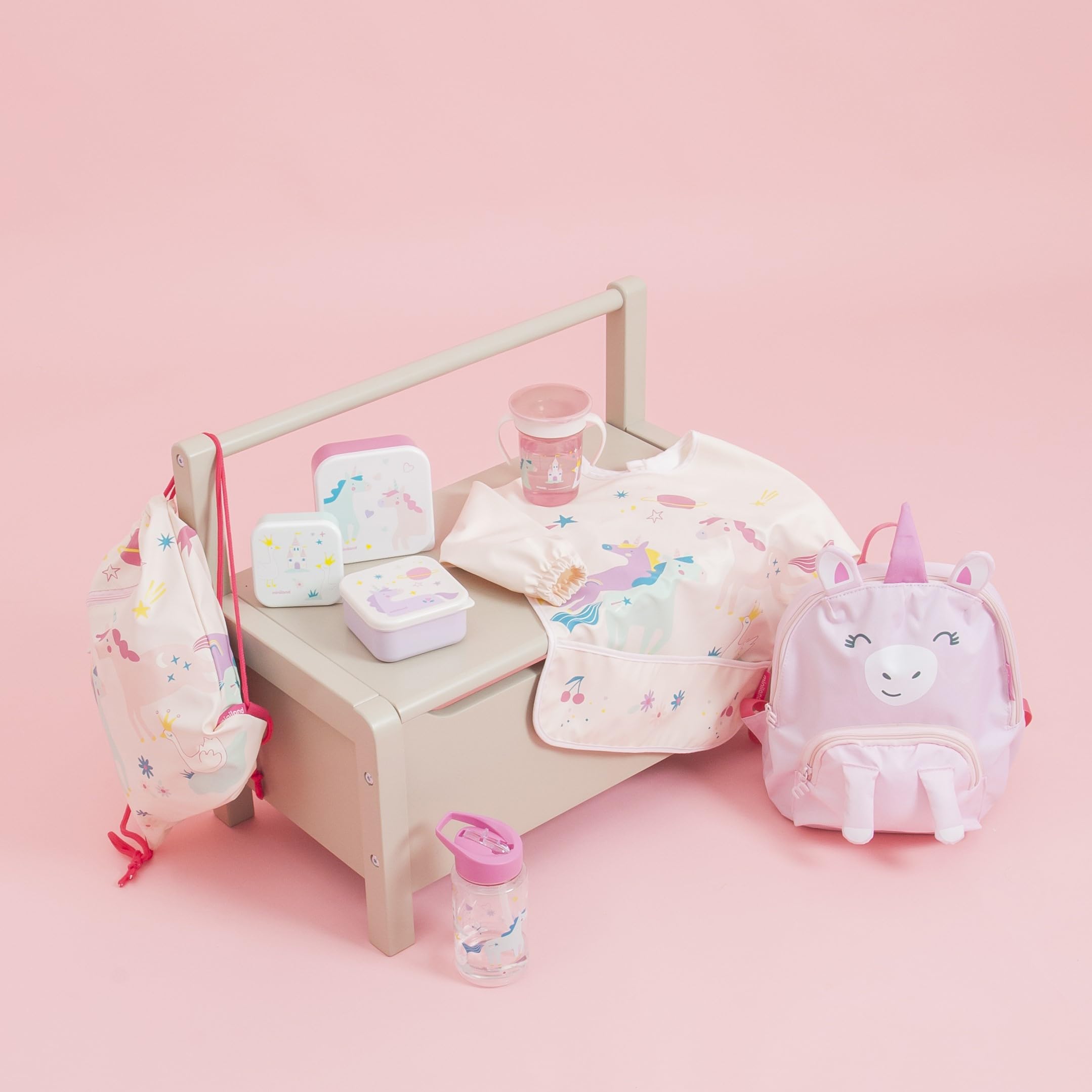 Miniland Set de 3 Boîtes à Déjeuner Enfant Empilables Lavables au Lave-Vaisselle Sans BPA