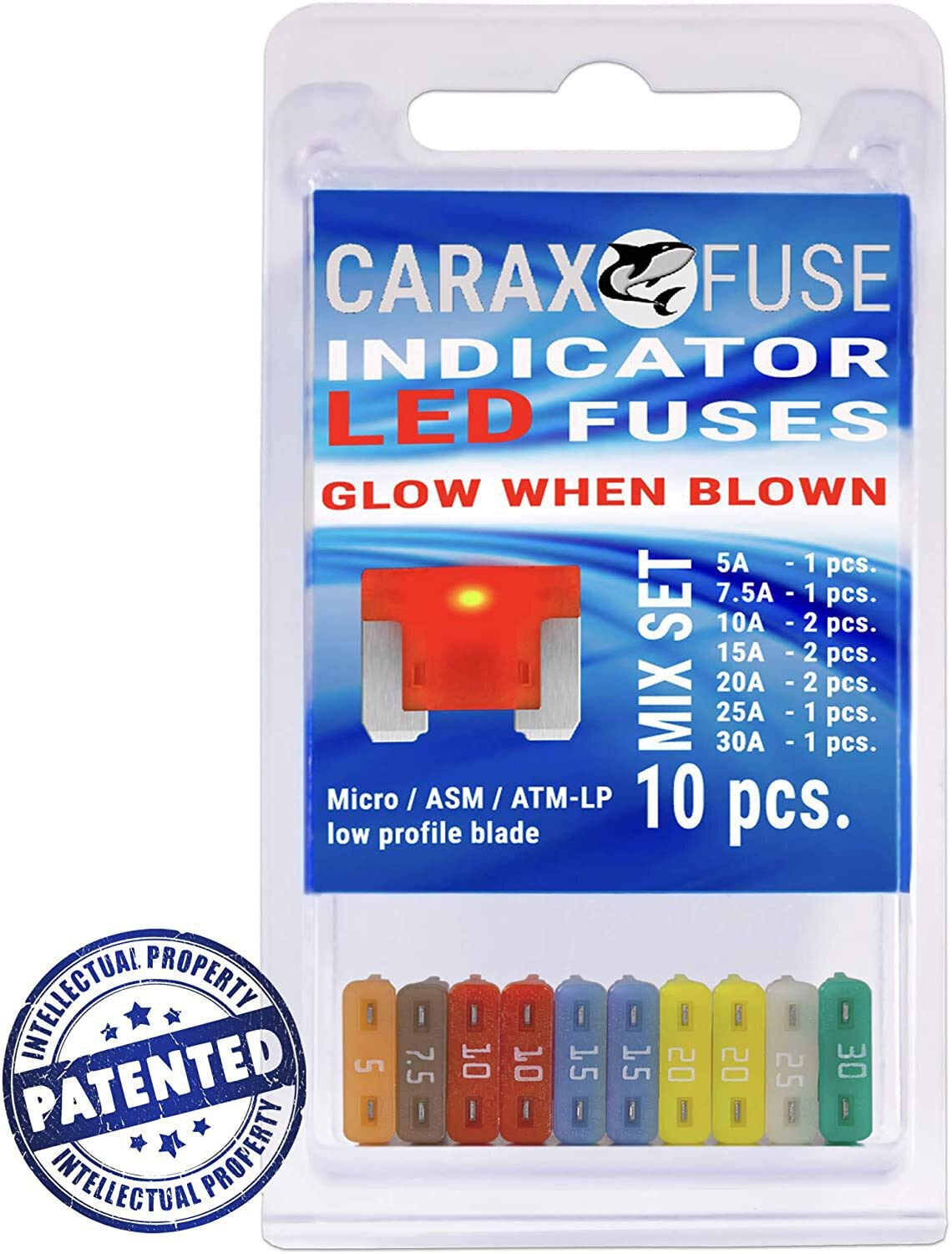 Buy CARAX Glow Fuse Premium Fuse LOW Profile Mini Micro Blade ATT/LP