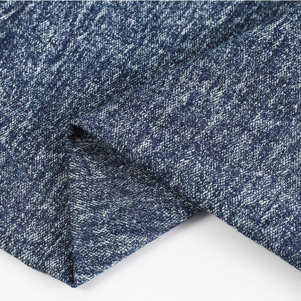 Tissu denim doux bleu foncé matériel d'artisanat textile de maison - 8