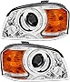 JP Auto Compatible with Kia Optima/Magentis Headlights Lamps Set 2003 2004 Halogen Driver and Passenger Side