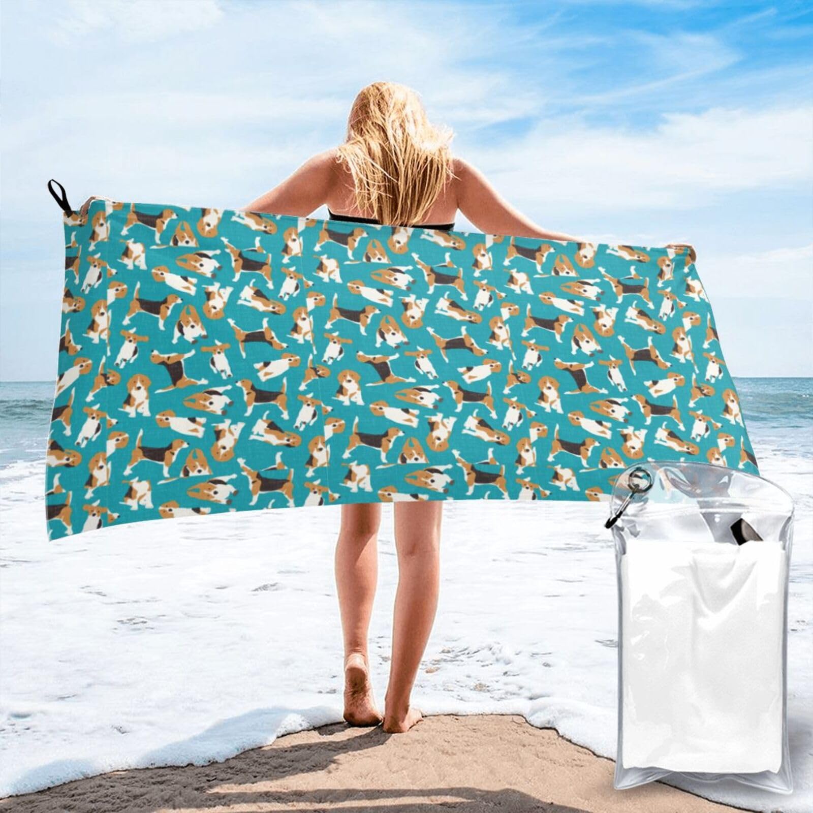Toalla de playa con estampado de perros, el regalo práctico y original para viajeros y deportistas