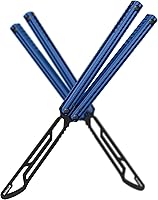 Vista 11 de Navalis Impulse Cuchillo Mariposa Balisong para Entrenamiento de Volteados, Práctica Desafilada, Sin Filo, Herramienta de Metal Liviana, Amistosa