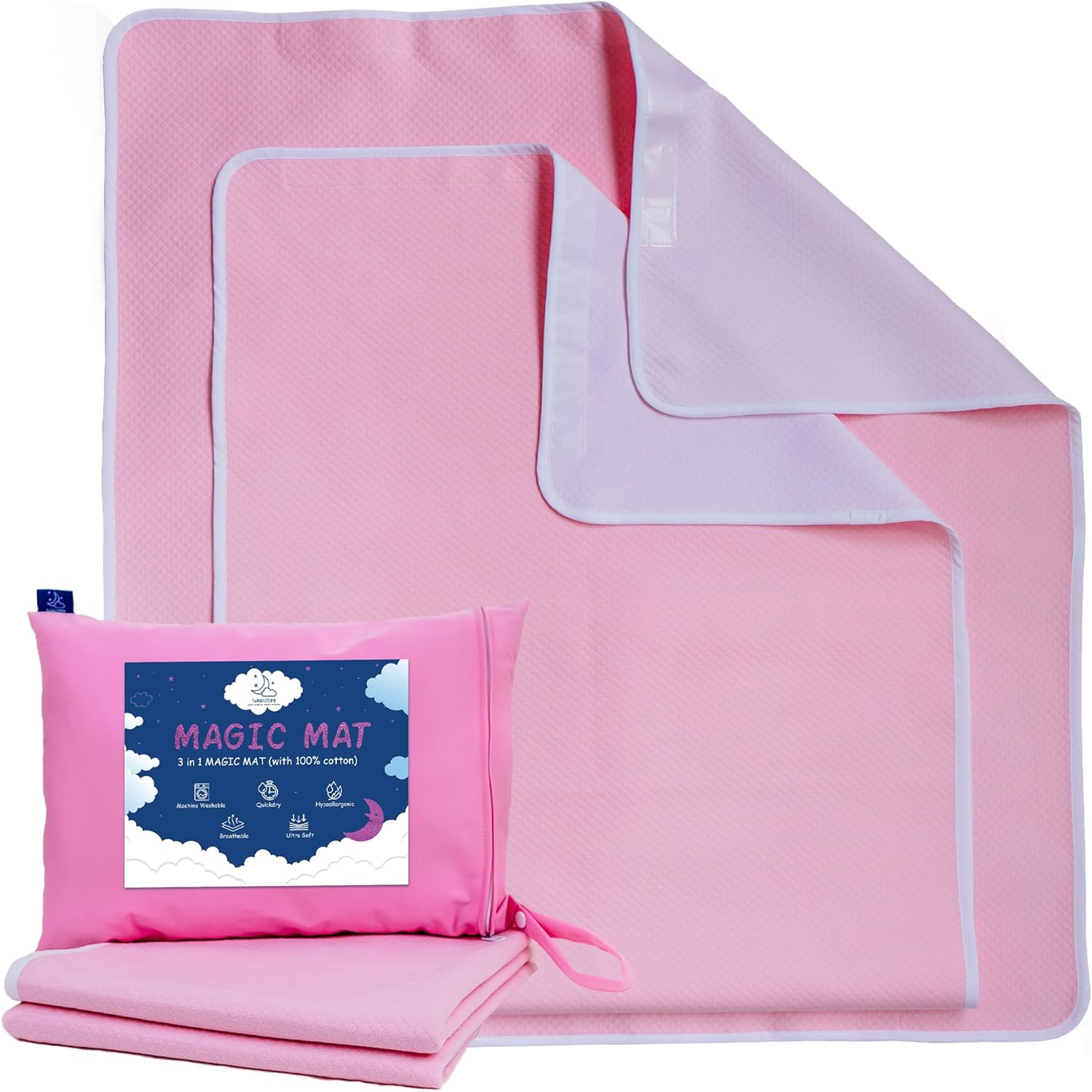 High Absorbent Incontinence Bed Pads Washable & Waterproof (34x52) - Reusable Pee Bed Pads for Adults and Kids - Unmatchable Protection for Blanket, Duvet & Mattress - Bed Wetting Pads