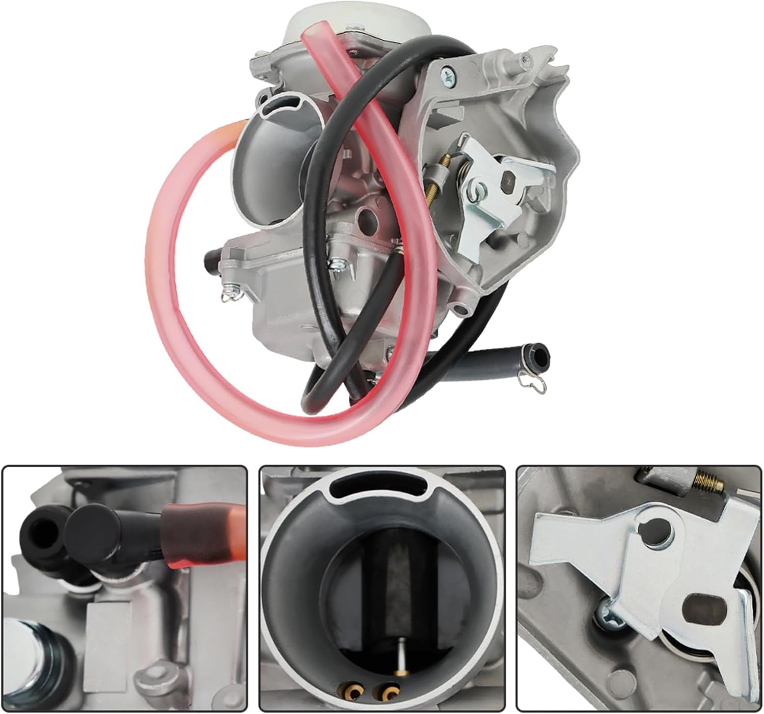 munirater Carburetor Replacement for AC 250 300 Carb 2x4 4x4 2001 2002 2003 2004 2005 Red Green Replacement for 0470-427 0470-448